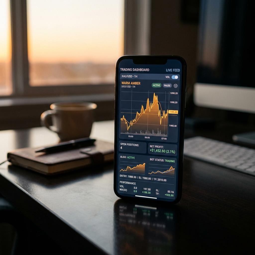 Bright Credmere AI crypto trading platform interface on mobile